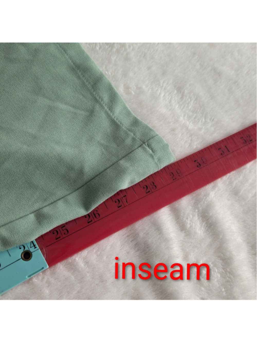 ModCloth Mint Green White Contrast Piping Retro Stretch Wide Leg Trousers - 2 - Picture 9 of 12